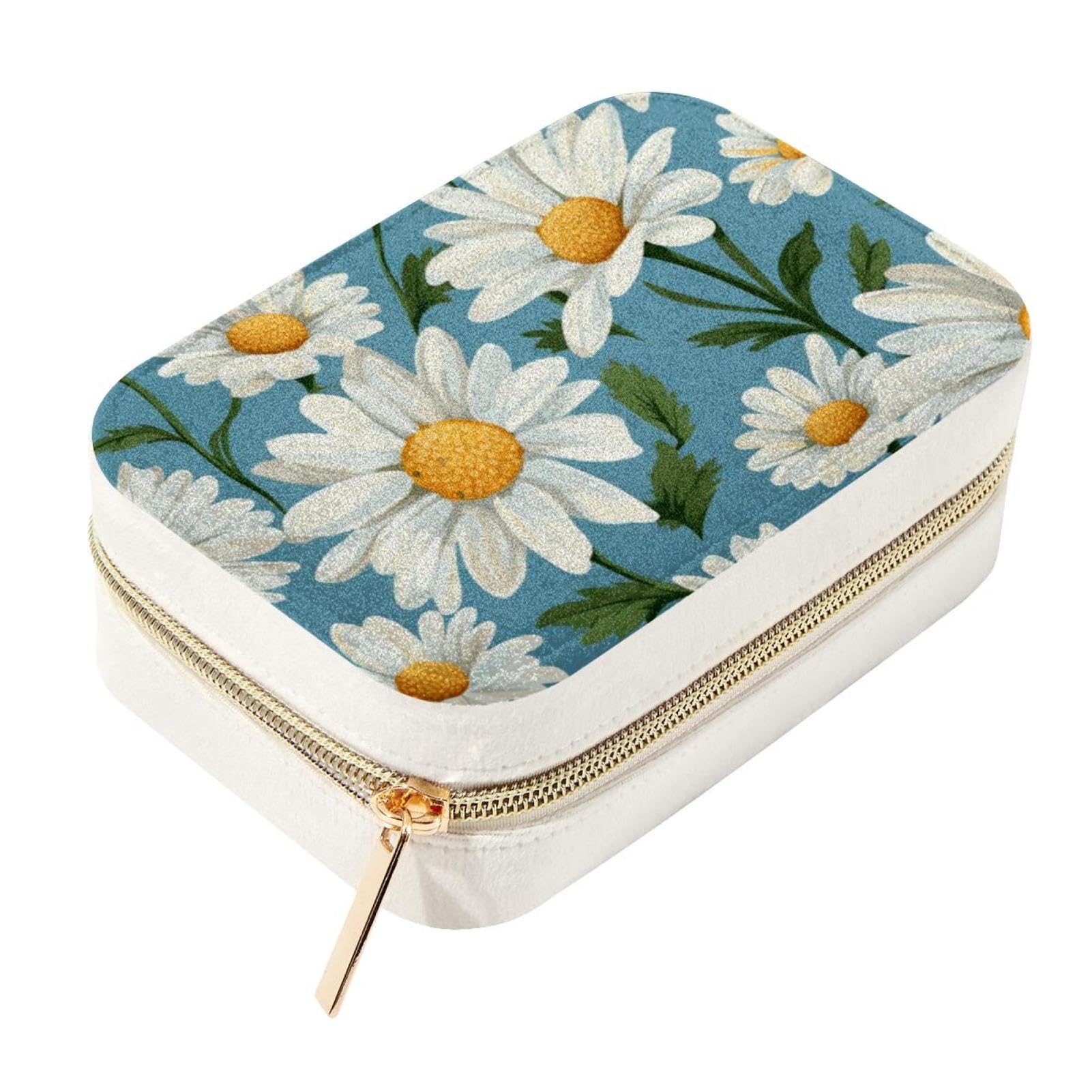 Boîte à bijoux Little Daisy en velours rose pour sublimer votre coiffeuse