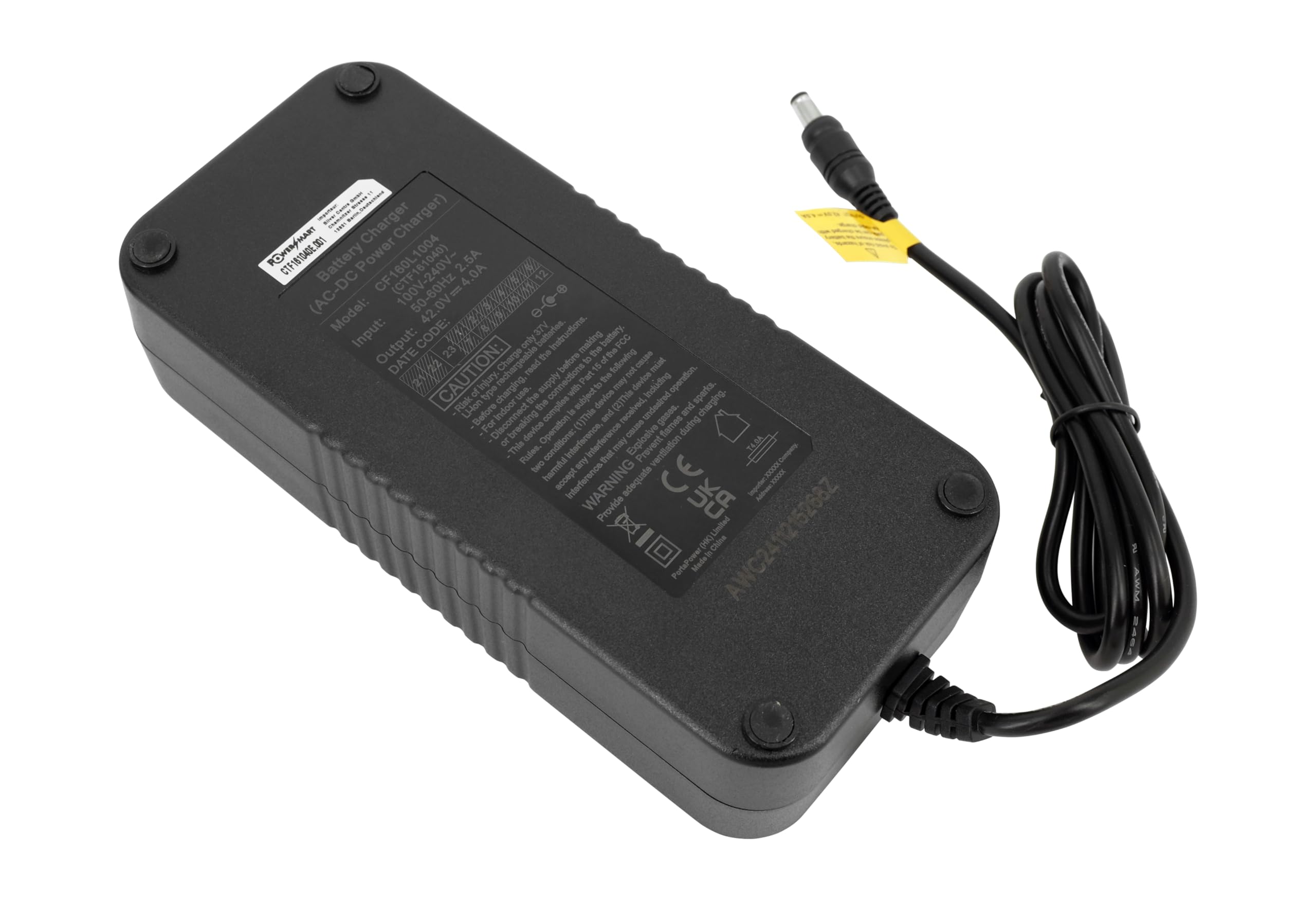 PowerSmart Chargeur 42V 4A avec connecteurs Ronds 5.5 mm x 2.1 mm pour Batteries 36V ACK4201 C060L1001