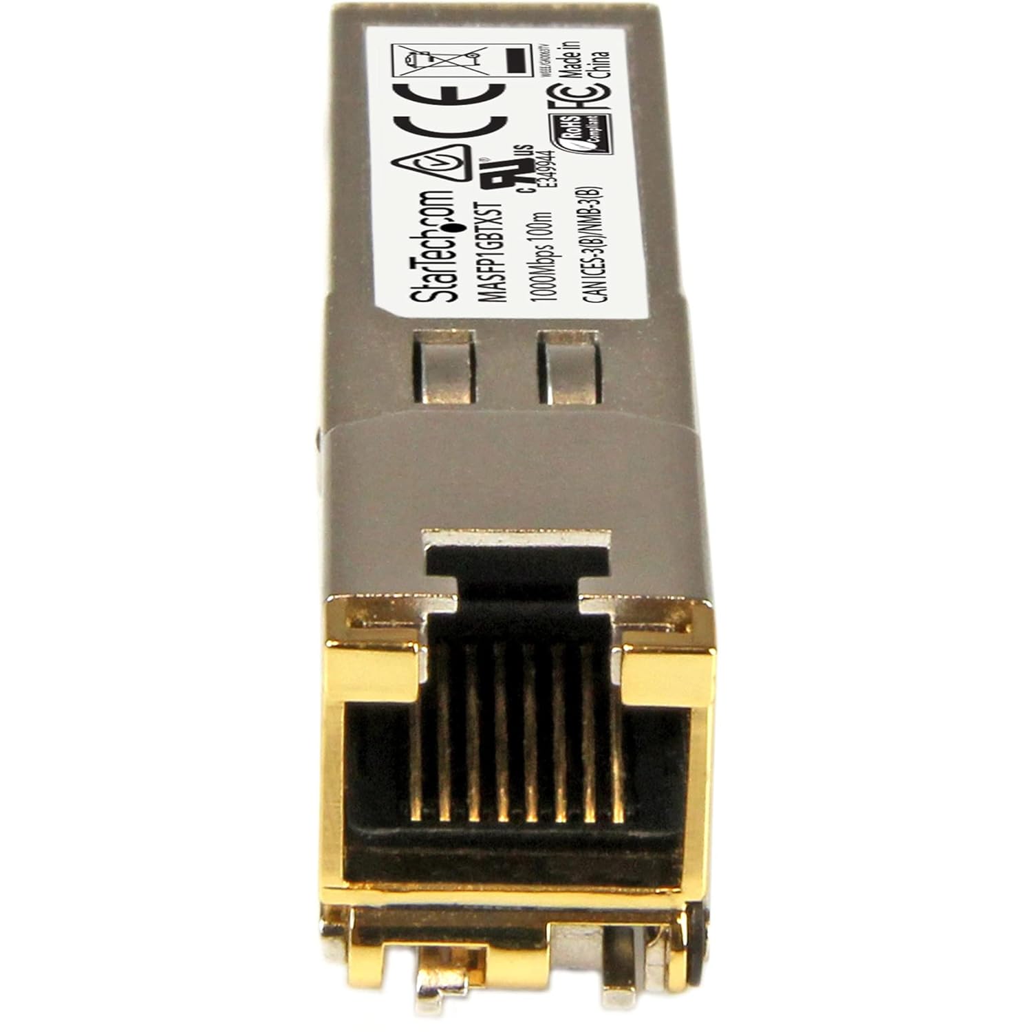 StarTech.com Cisco Meraki MA-SFP-1GB-TX Compatible SFP Module - 1000BASE-T - SFP to RJ45 Cat6/Cat5e - 10/100/1000 Mbps - RJ-45 100m - Cisco Meraki MS225, MX400, MS250 (MASFP1GBTXST)