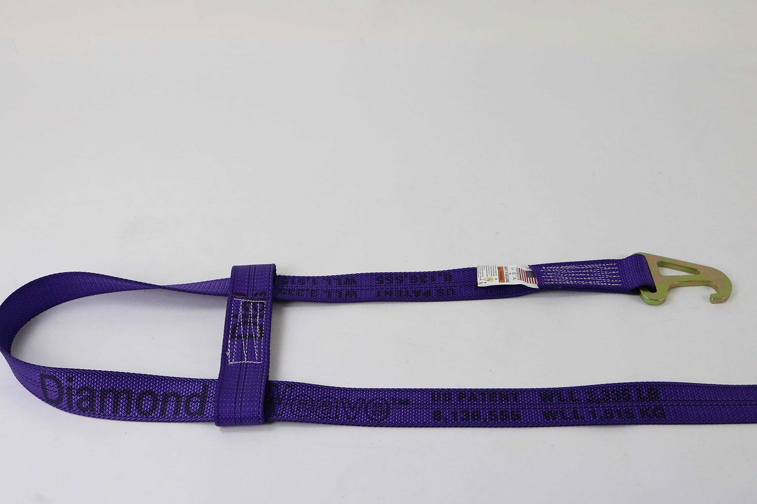 2 Pack of Purple Diamond Weave Wheel Lift Straps for Jerr-Dan MPL Element Basket