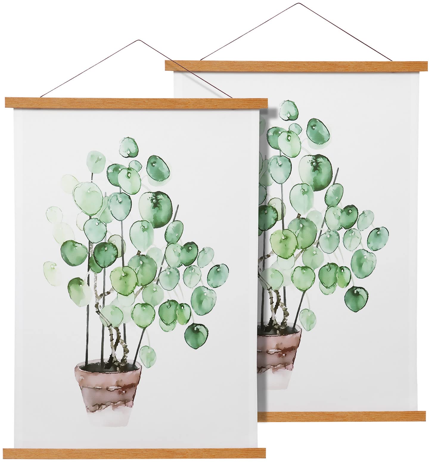 HONKKI Poster Hanger Magnetic Frames, Strong Magnet, Wood Poster Hanger for Diamond Painting, Maps, Pictures, Prints, Scrolls, Canvas Artwork, Movie Poster, Bedroom, Office, Dining Room