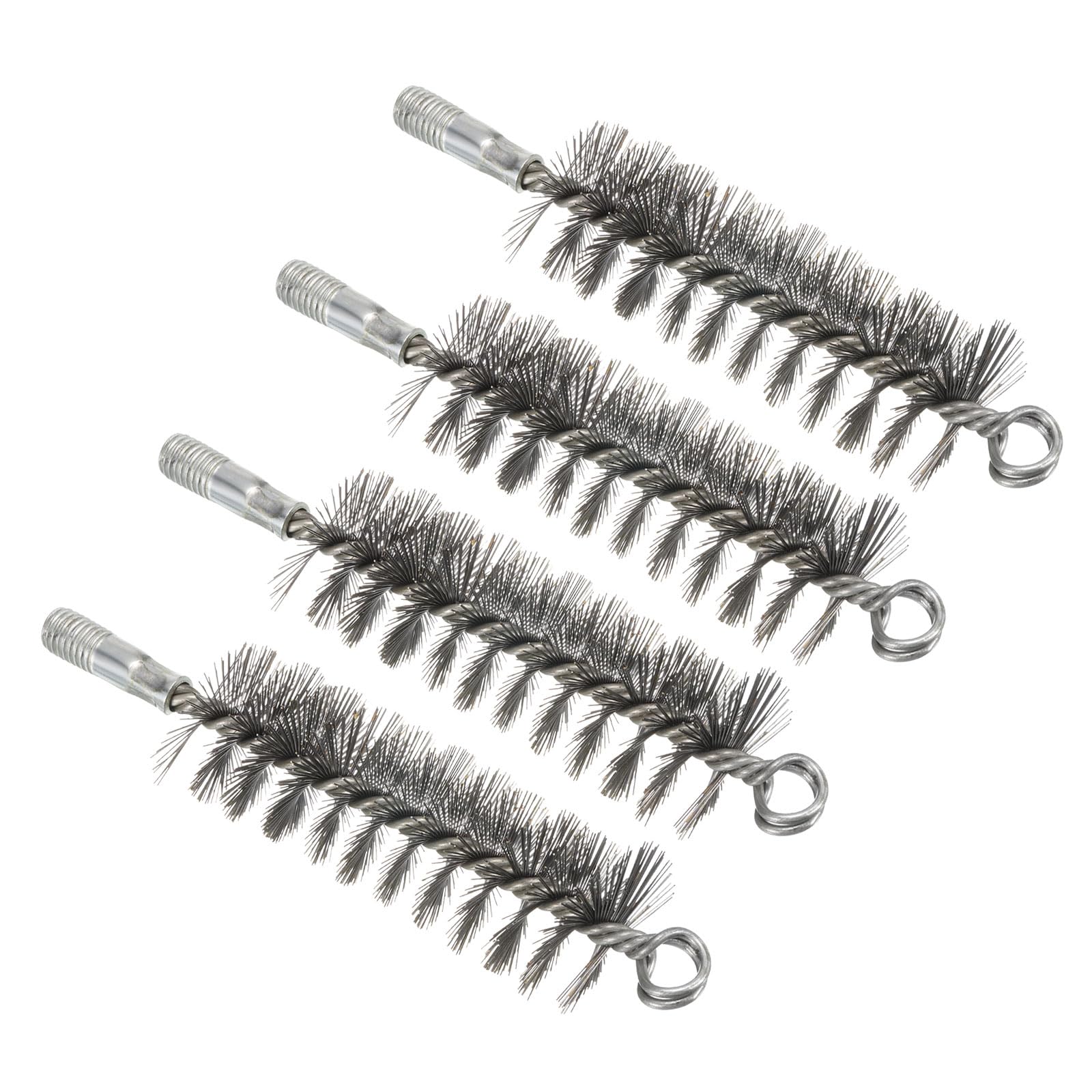 Spazzola Per Pulizia Tubi 40mm - In Acciaio, Filettatura M12, Per Ciminiere E Condotti