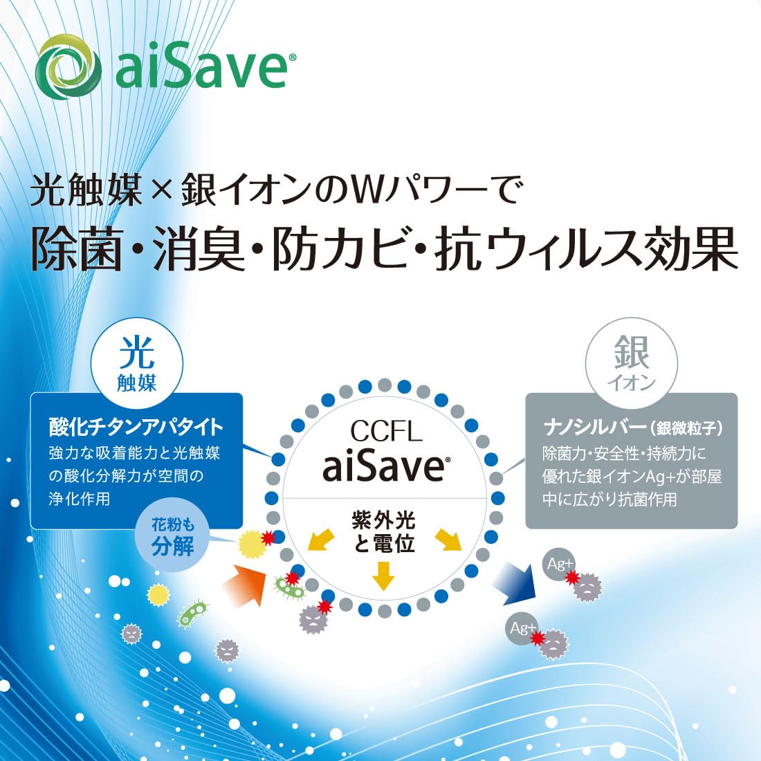 8月31日限定特価 家族の健康を守る抗菌照明 aiSave®️抗菌電球専用 青