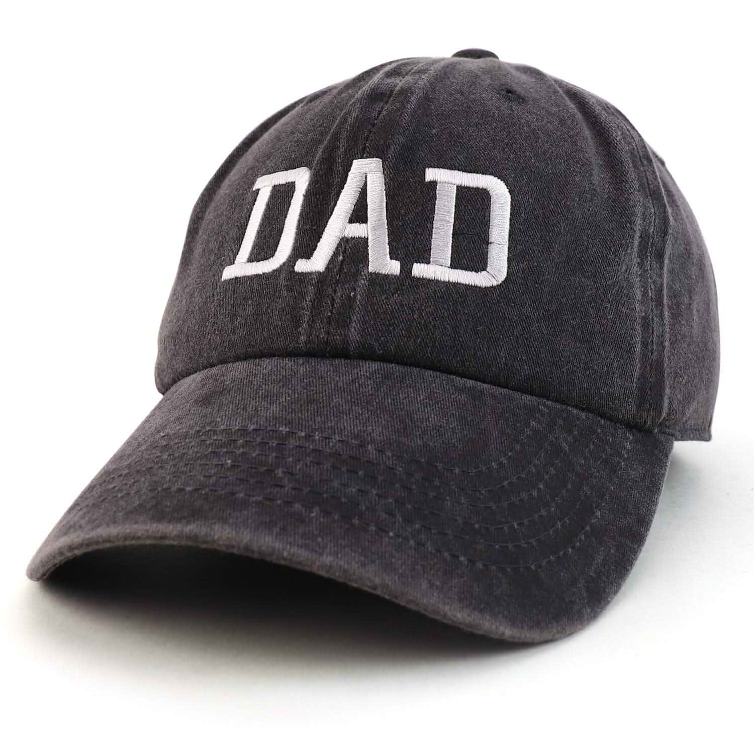 Trendy Apparel Shop Dad Embroidered Pigment Dyed Low Profile Cotton Cap Stretch