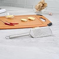 Vista 8 de Restaurantware Stainless Steel Fine Cheese Grater - German Standard Lemon Zester with Ergonomic Handle, Sharp Blades, Dishwasher Safe - Handheld