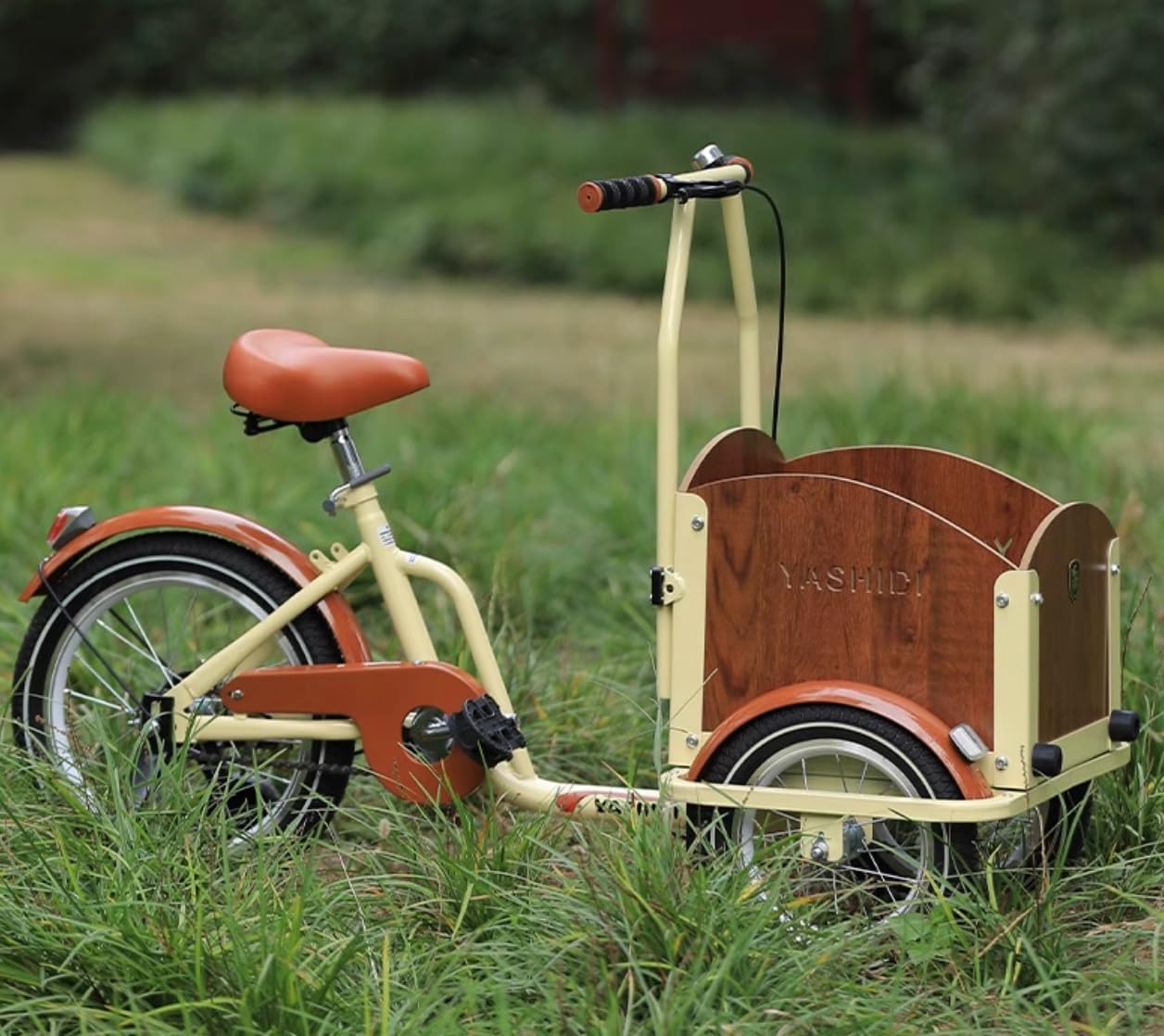 bicycle cycling Pet bike third wheel Travel scooter Shopping and buying vegetables, Brown