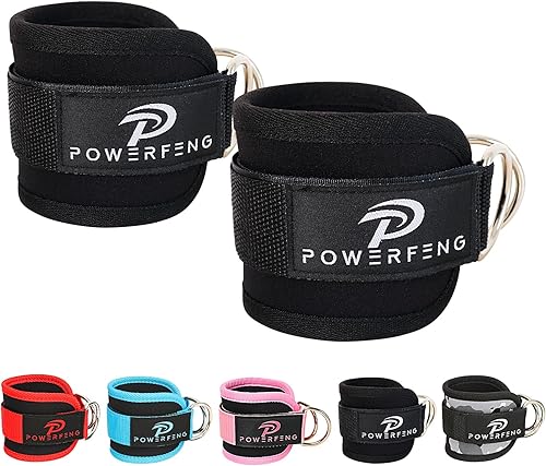 powerfeng Máquina de cable de correa de tobillo accesorios de cable de tobillo para gimnasio, tobillera, correas de tobillo para piernas y glúteos,