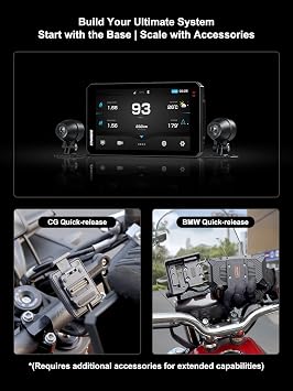 CHIGEE AIO-6 LTE 4G Motorcycle GPS Navigation with 6 inch Display, Smart Geo-Fence Security,SOS,2000nits,Motorcycle Carplay Android Auto, Real-time alerts, Electronic Fence, IP69 Waterproof
