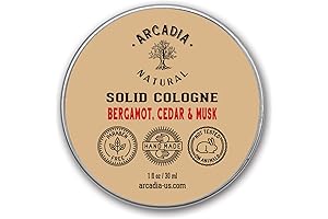 Solid Cologne Bergamot, Cedar & Musk - Enchant with Alluring Natural Fragrance