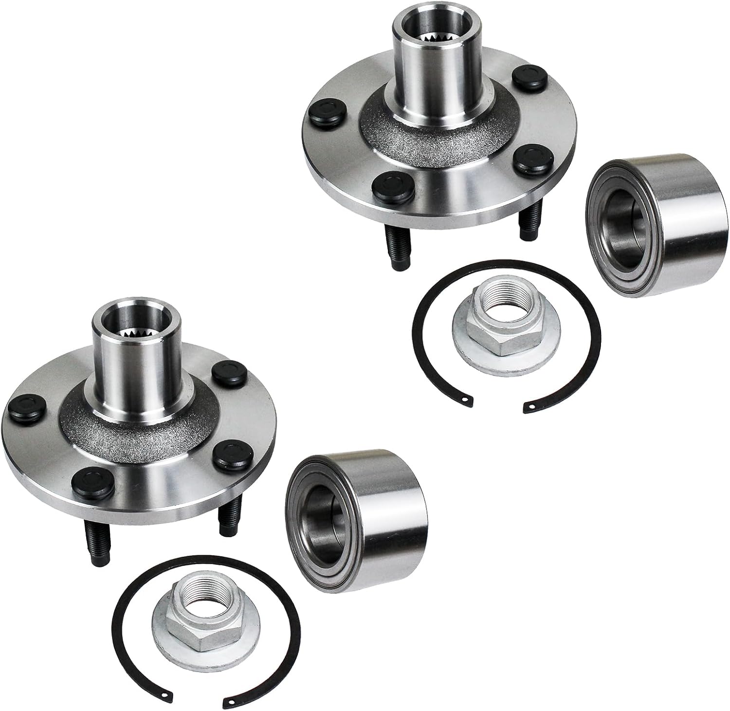 Autoround 518515 Pair Front Wheel Hub and Bearing Assembly Compatible with Ford Escape 2001-2012, Mazda Tribute 2001-2011, Mercury Mariner 2005-2011 5 Lugs