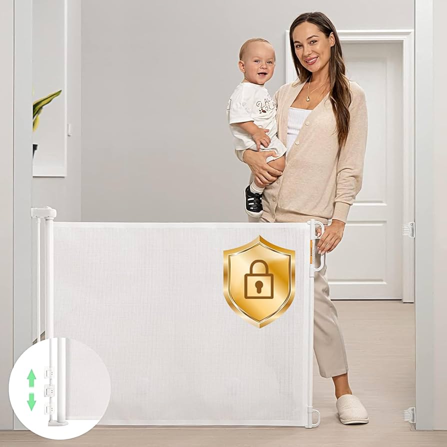 amama　BK Amazon.com: Retractable Baby Gate, Momcozy Mesh Baby Gate or