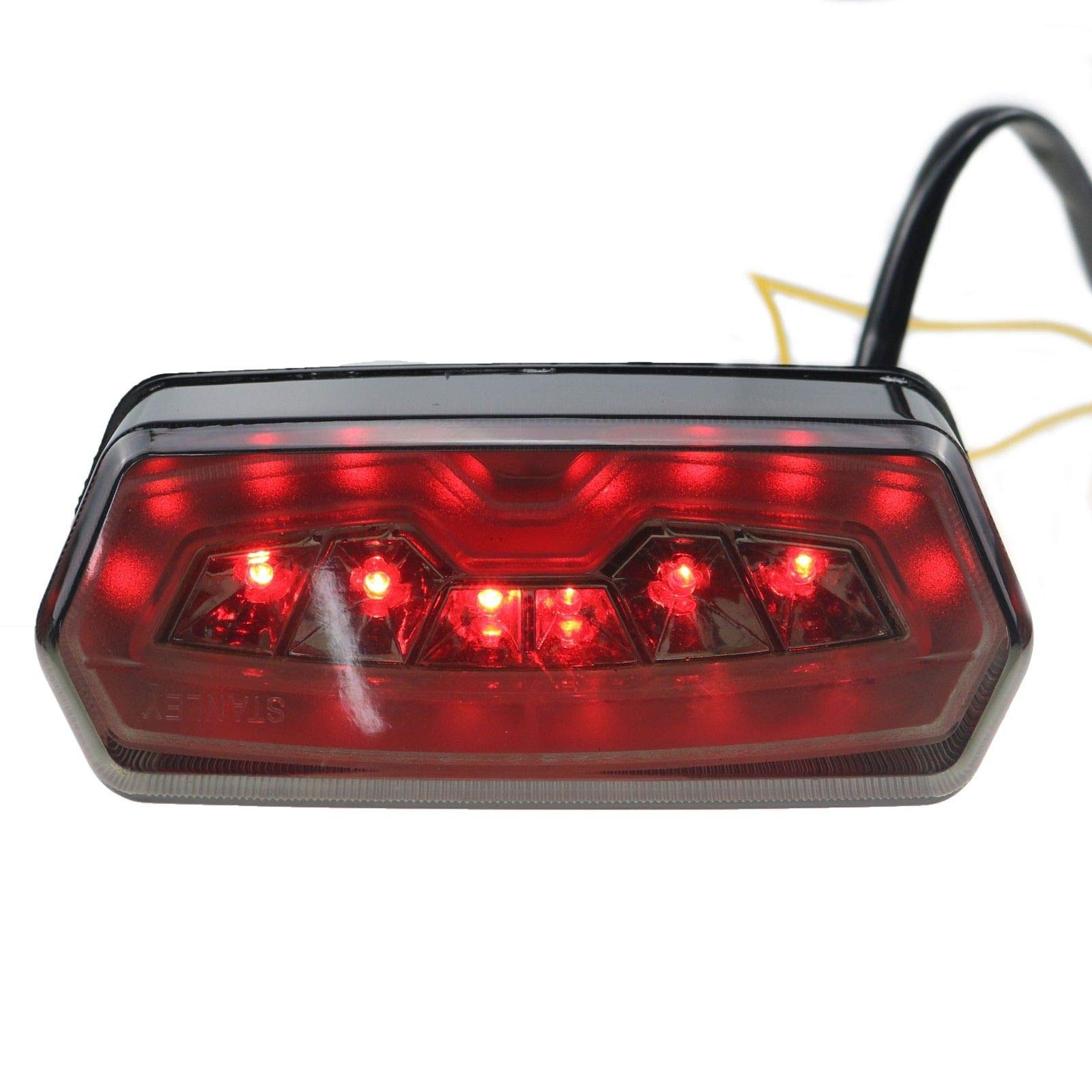 Feu Arrière Moto 12V - LED Intégré - DRL, Stop, Clignotant - Pour Honda MSX/GROM125, CB650F...
