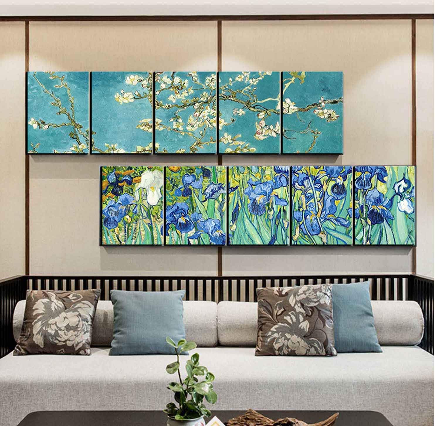 開運絵画】ゴッホ 複製名画 手描き 油絵 油彩画 サイズ M【横長の