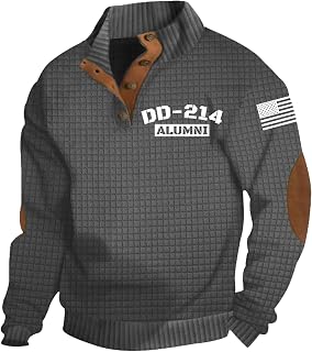 DD214 Polo Shirt for Men Long Sleeve DD-214 Veteran Patriotic Shirts for Men