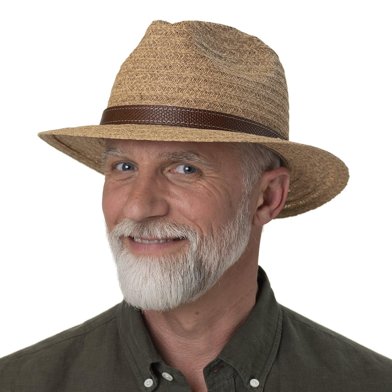 Stetson Barnell Traveller Sombrero Rafia Banda de Piel Hombre Primavera Verano