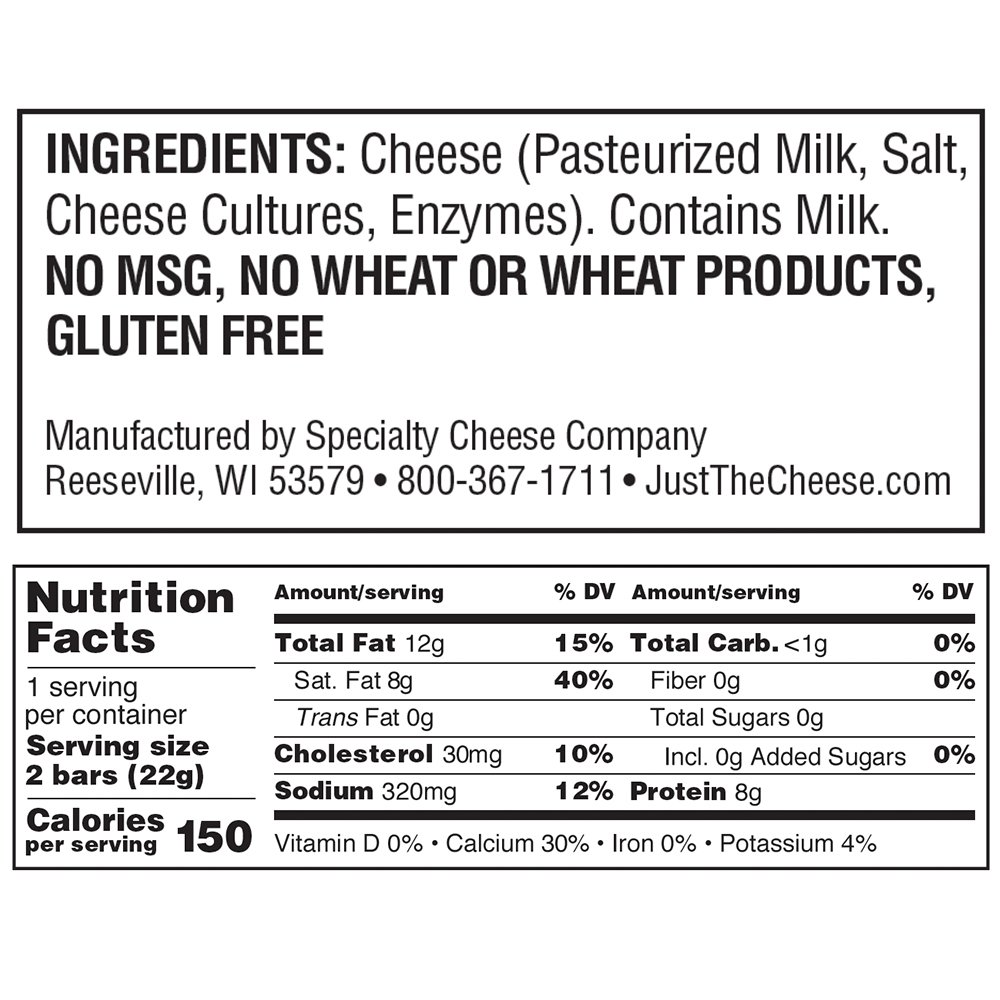 Just the Cheese Bars, Low Carb Snack Baked Keto Snack, High Protein