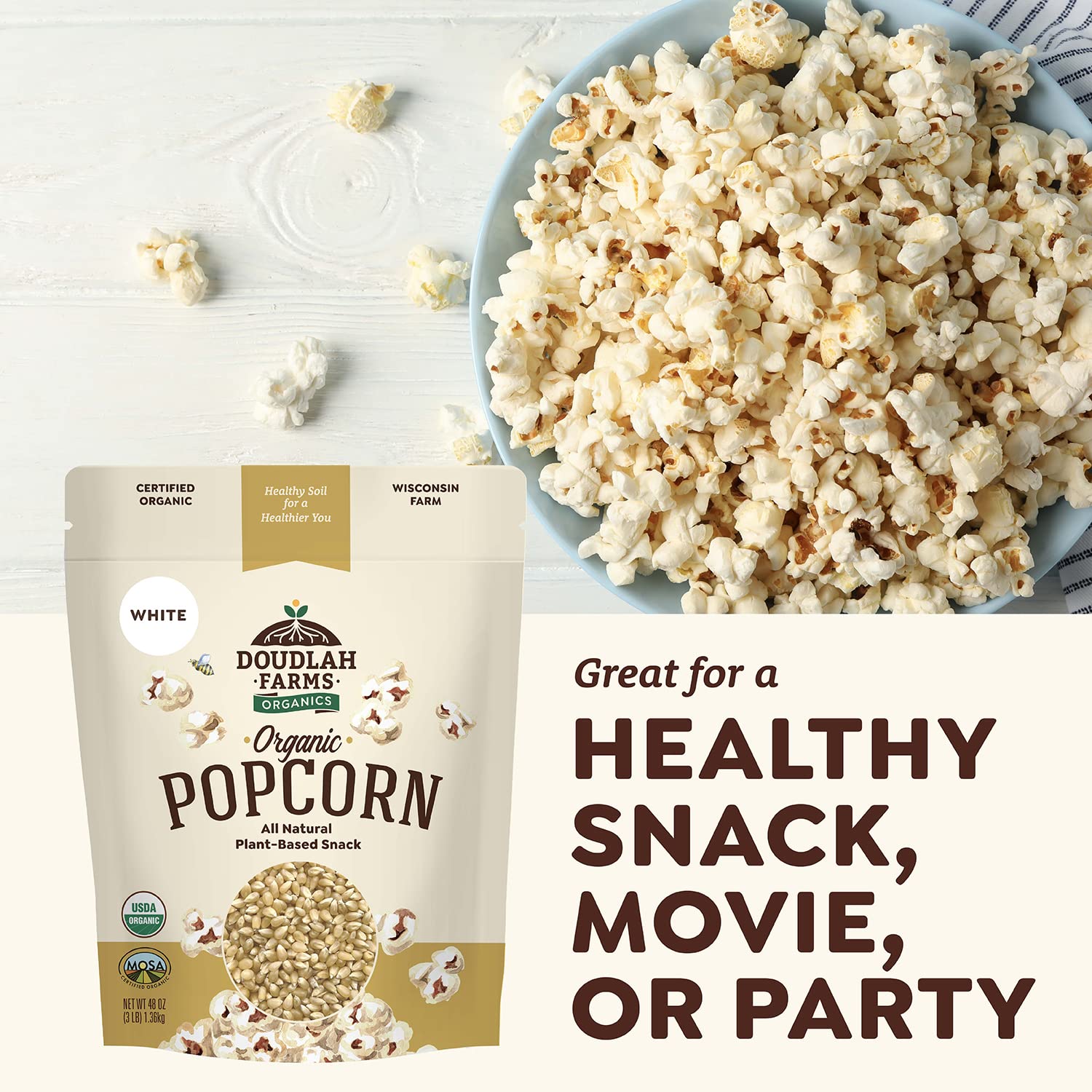 organic white popcorn kernels bulk