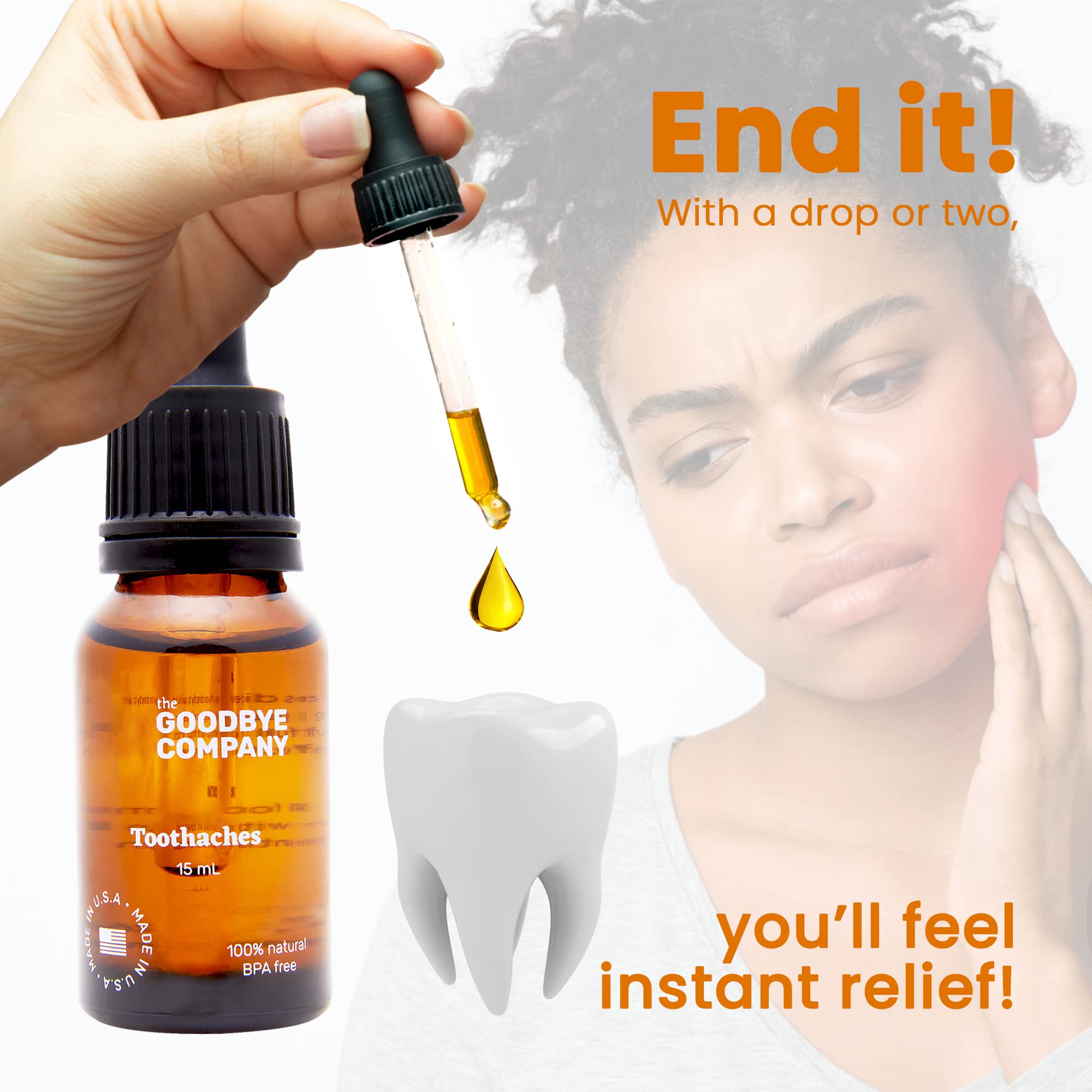 GoodBye Toothaches Tooth Ache Pain Relief with Clove Bud Oil