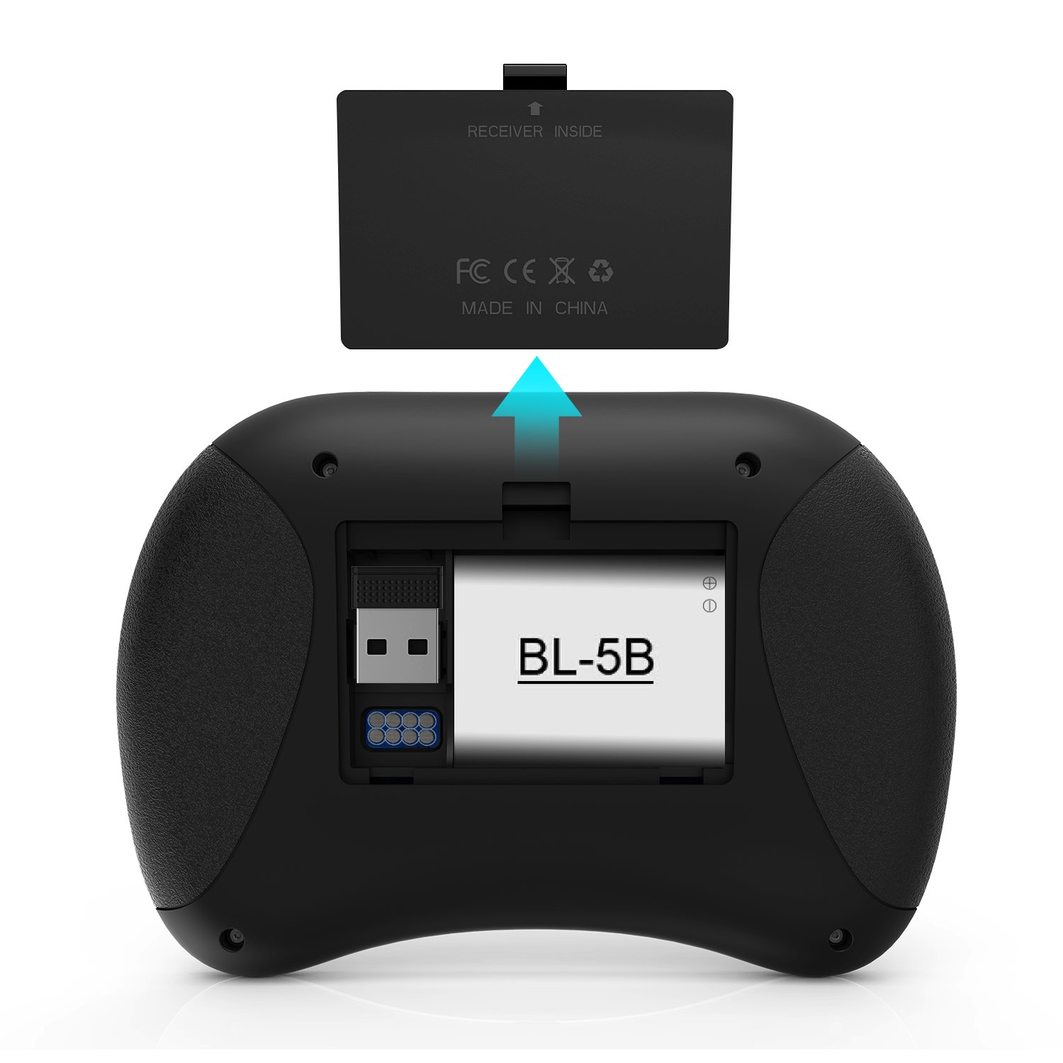 Rii Mini X8 Wireless - Tastiera Retroilluminata Con Layout Italiano, Mouse Touchpad e Rotellina di Scorrimento per Smart TV, TV Box, PC, Computer, Console