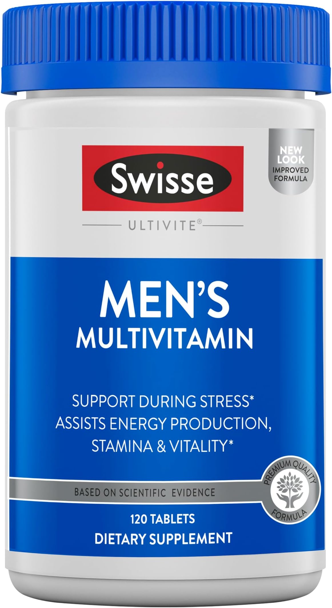Ultivite Mens Daily Multivitamins | 50 Vitamins, Antioxidants and Minerals + Adaptogens | Energy, Stress & Immune Support | Mens Vitamins | 120 Tablets
