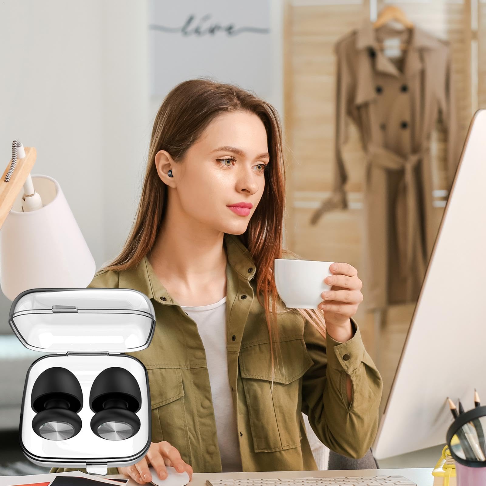 Quiet Ear Plugs for Sleep | Reusable Ear Plugs for Noise Sensitivity,Soft Silicone Ear Plug, Comfortable Quiet Ear Plugs, Reusable Hearing Protection for Travel, Work