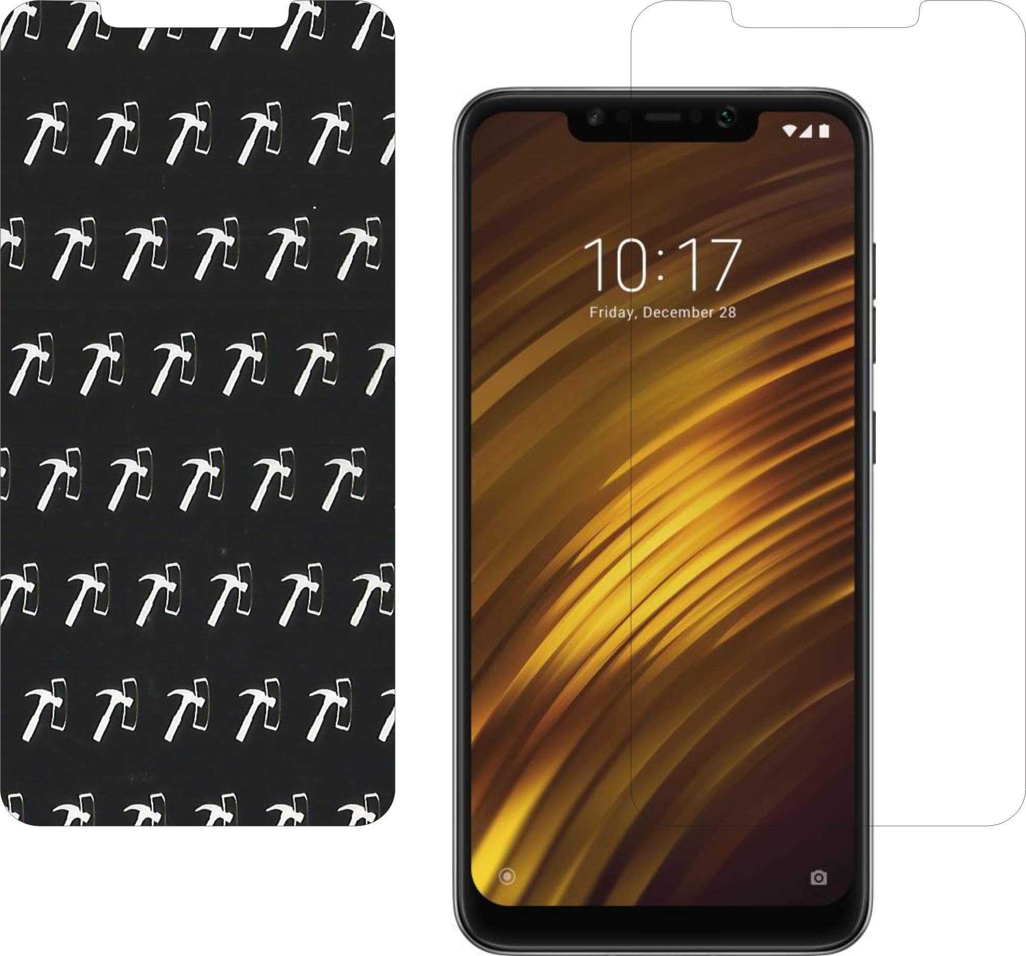 IndiForce Non-BREAKABLE 5D Gorilla Glass Screen Guard for Xiaomi Redmi Poco F1 - Hammer-Tested Screen Protector, Not a Odinary Tempered Glass