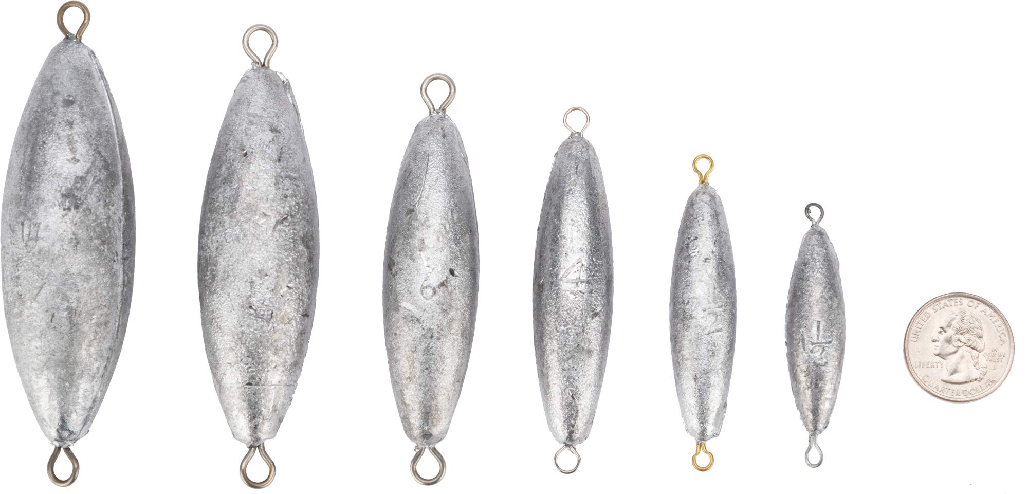 Evike Fishing - Battle Angler Double Ring Torpedo Lead Weight Sinker (Size: 16oz / Pack of 5)