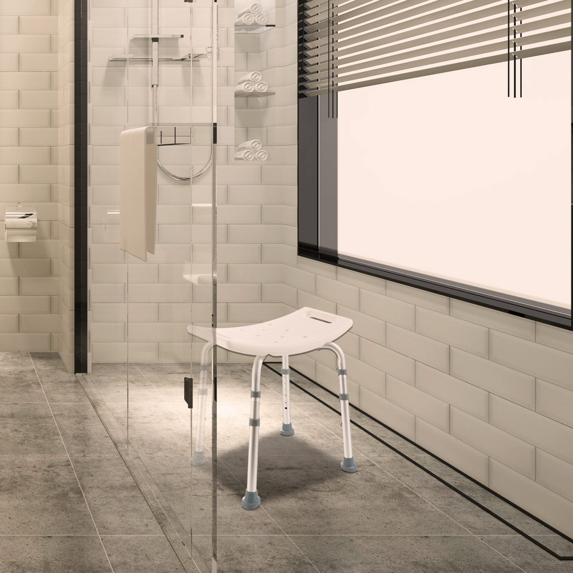 Tabouret De Douche Rectangulaire à Hauteur Réglable - ATPM Services