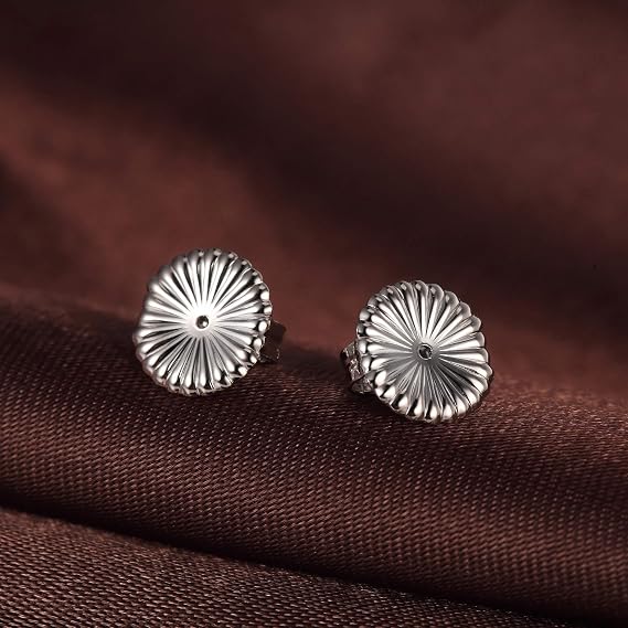 Earring Back for Studs 925 Sterling Silver Hypoallergenic Locking Flat Replacement Backs