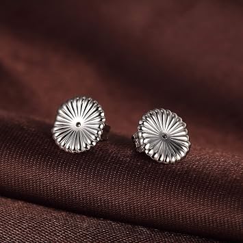 Earring Back for Studs 925 Sterling Silver Hypoallergenic Locking Flat Replacement Backs