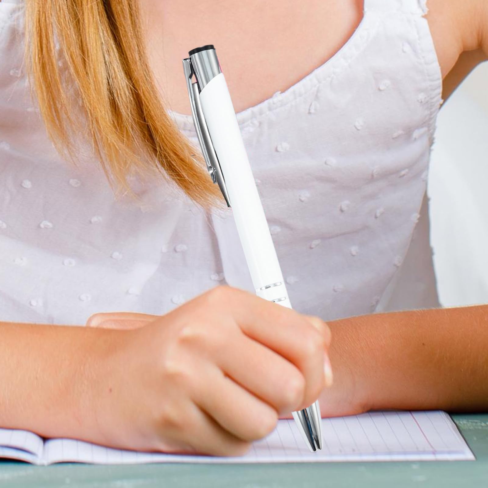 50 penne stilografiche in metallo, cancelleria alla moda con clip argentata, matita multifunzione per infermieristica, affari, professionisti, scuola, viaggi, casa, insegnanti