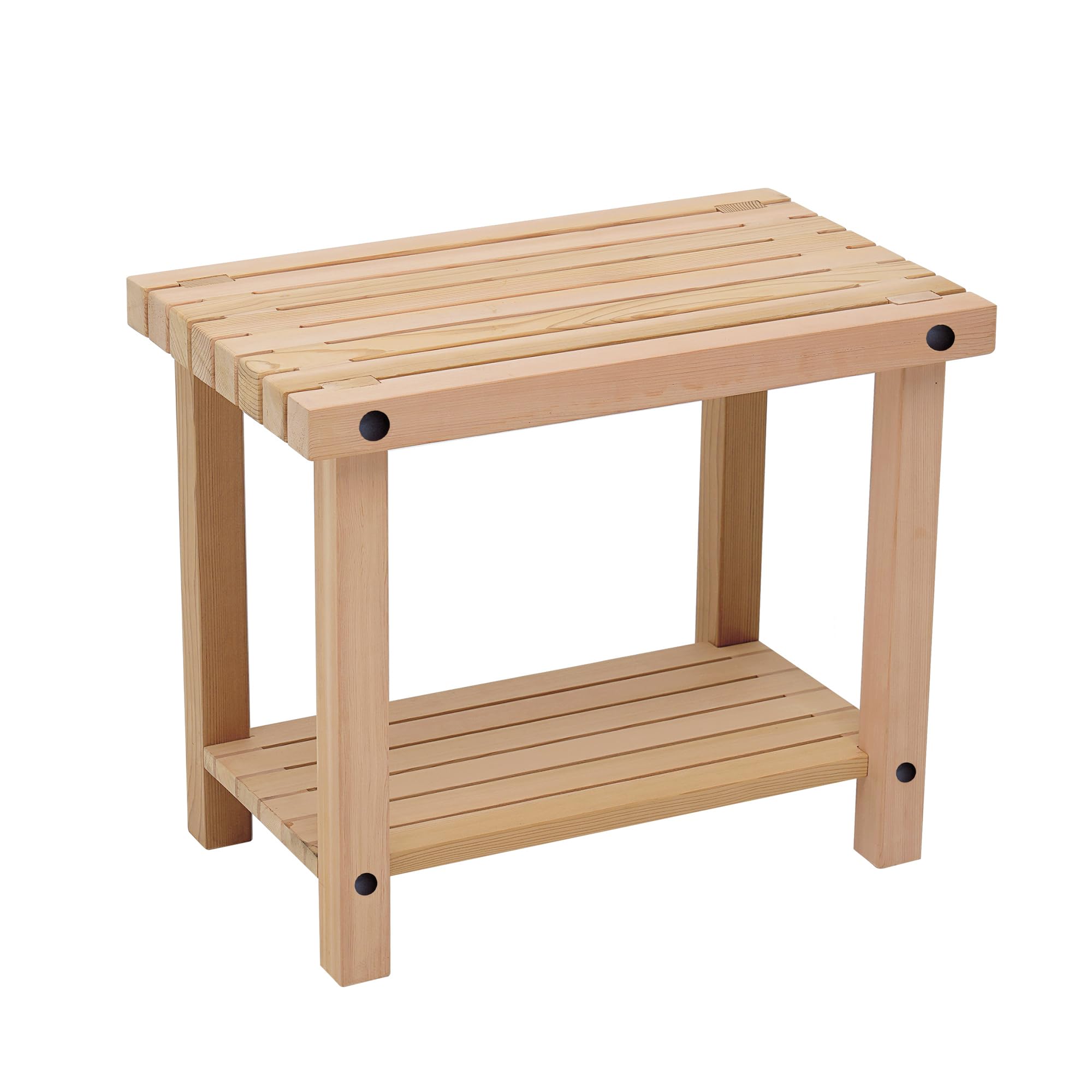 Cedar Wood Shower Bench 22" - Strong, Soft, Insulating, and Elegant Bathroom Bench for Comfortable Showers and Storage, Cedar Wood Shower Stool Perfect for Spa, Sauna, Patio & Garden Use