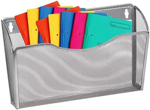 Miniatura 4 de YBM HOME Organizador de archivos de malla para el hogar y la oficina, soporte de archivo colgante de un solo bolsillo para carpetas, documentos,