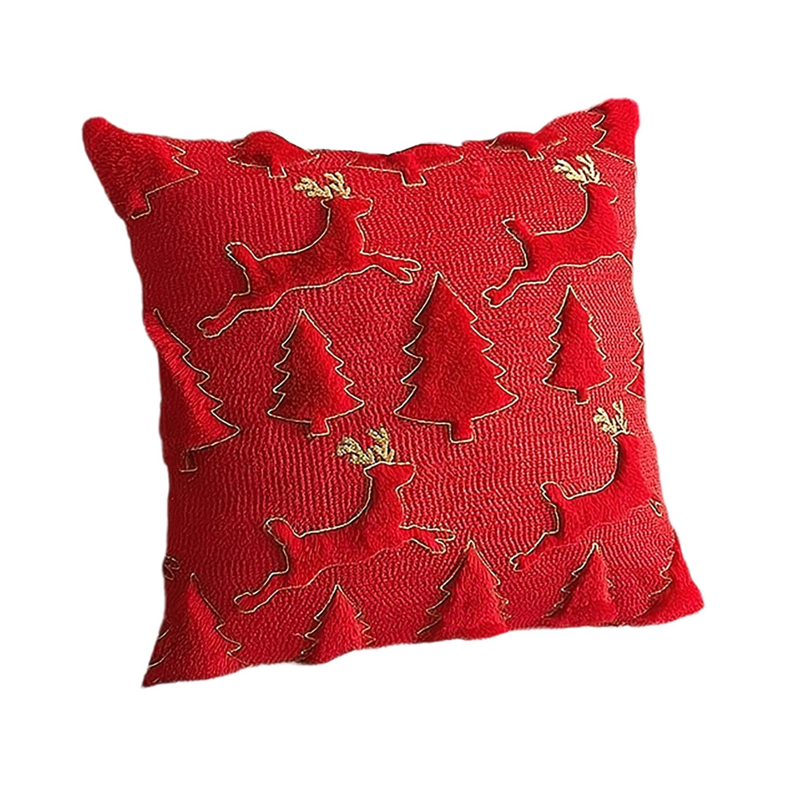 Woedpez Celebration Decorative Pillow Cover Breathable Fabric for Couches Chairs Styling Holiday Canvas Pillow Cover