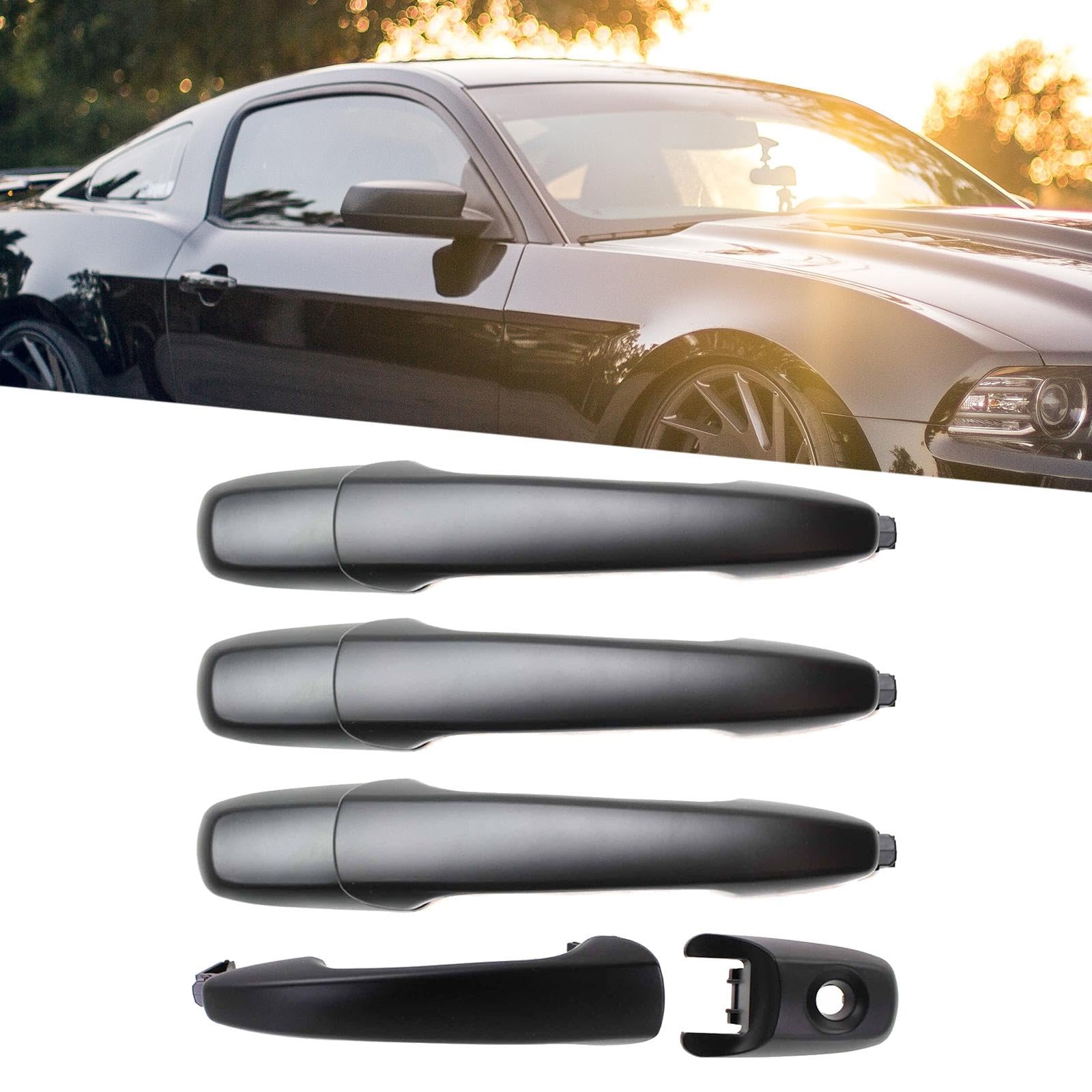 F Fityle 4 maniglie esterne per portiere auto, ricambio per veicoli, componente equipaggiamento AE5Z-5422404, anteriori e posteriori per veicoli ibridi.