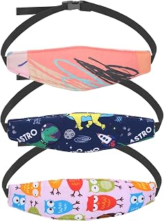 3 Pack Baby Carseat Head Support,STEVE YIWU Head Support Band for Car Seat Naps Stroller Seat Sleeping Headrest Adjustable Car Seat Head Band Suitable for All-Aged Kids (Multi-Color)