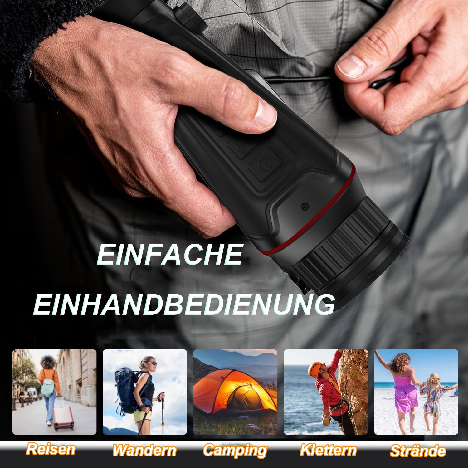 4K Digitales Nachtsicht Monokular 36MP Fotos 4K Video Digitalzoom IR Illuminator Manueller Fokus Dioptereinstellung Handheld Night Vision Nachtsichtgerät Jagd Camping Tierbeobachtung Outdoor