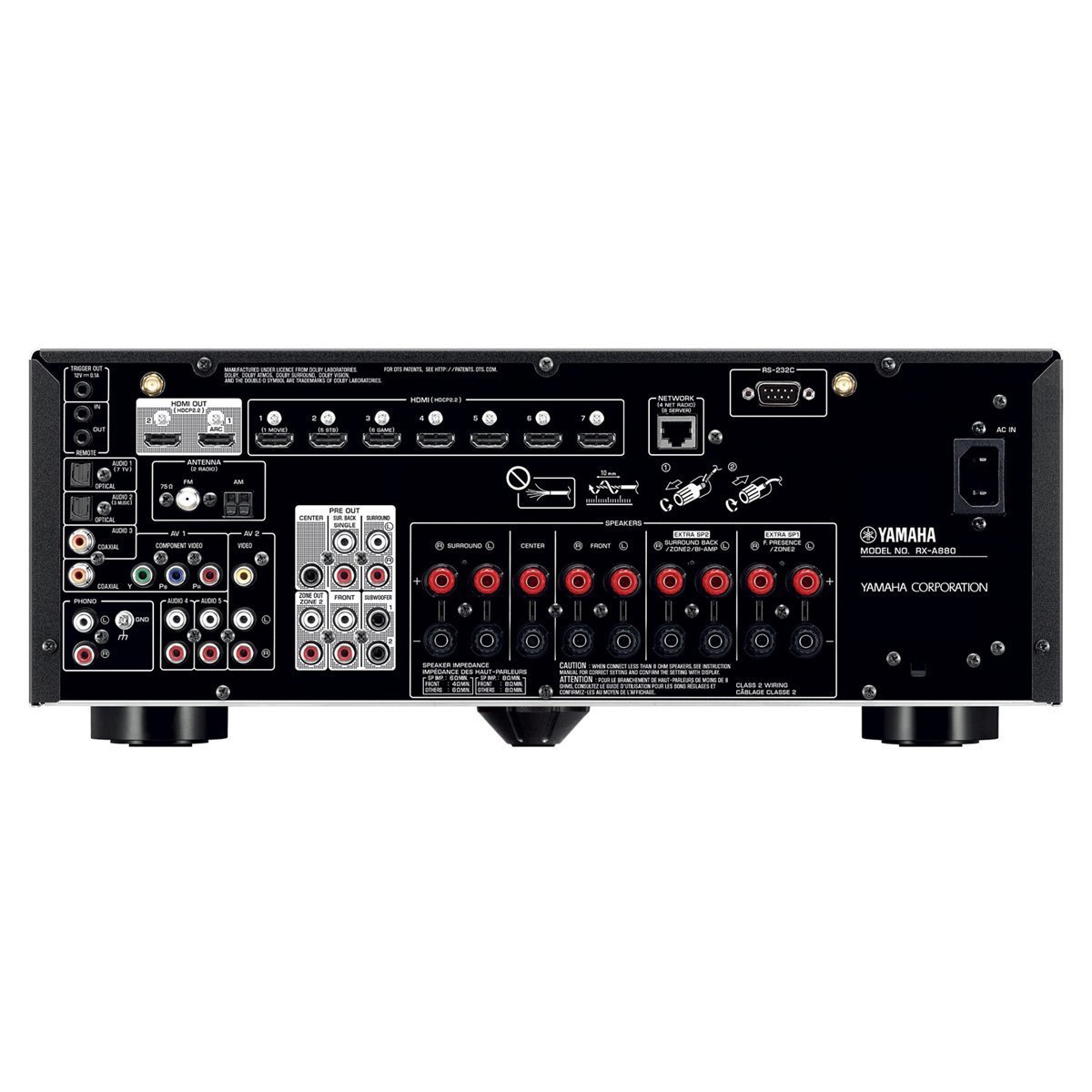 【美品】YAMAHA　ヤマハ　AVレシーバー AVENTAGE　RX-A880 Yamaha Audio Receptor A/V de rede AVENTAGE RX-A880 7,2