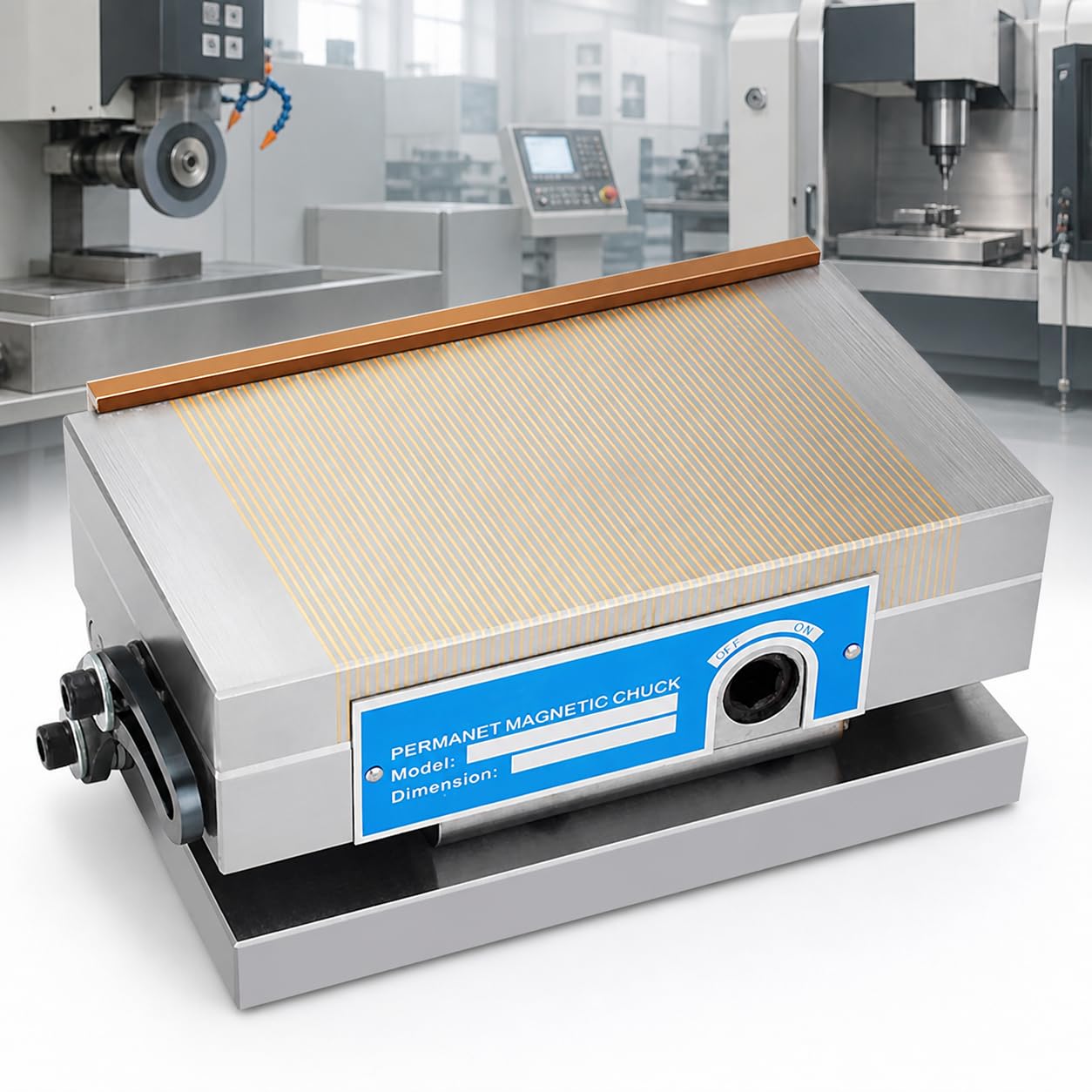 TsoLay Permanent Magnetic Chuck, Fine Pole Magnetic Chuck with Magnetic Clamping Plate, Strong Holding Force, Sealed Structure for Grinding Milling EDM Wire Cutting Machine CNC