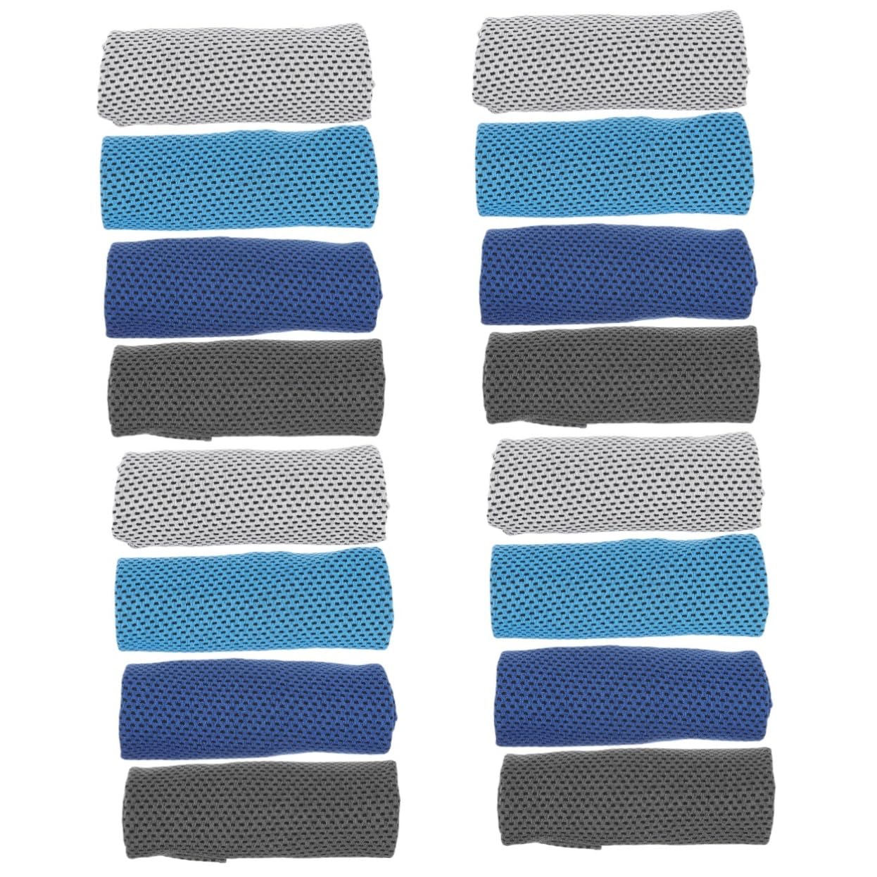 BESPORTBLE 16pezzi Asciugamani Rinfrescanti Microfibra Asciugamani Sportivi Leggeri e Asciugatura Rapida Per Yoga Campeggio e Attività All Aperto Colori Scuro Comfort e Portabilità