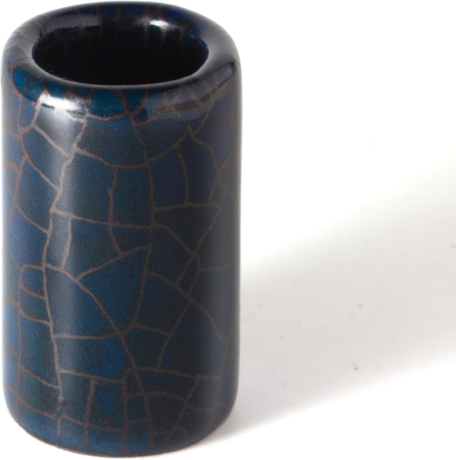 Handmade Ceramic Guitar Slide – Warm Tone, Smooth Feel – Artisan Finish – Made in Small Batches – Midnight (Short)