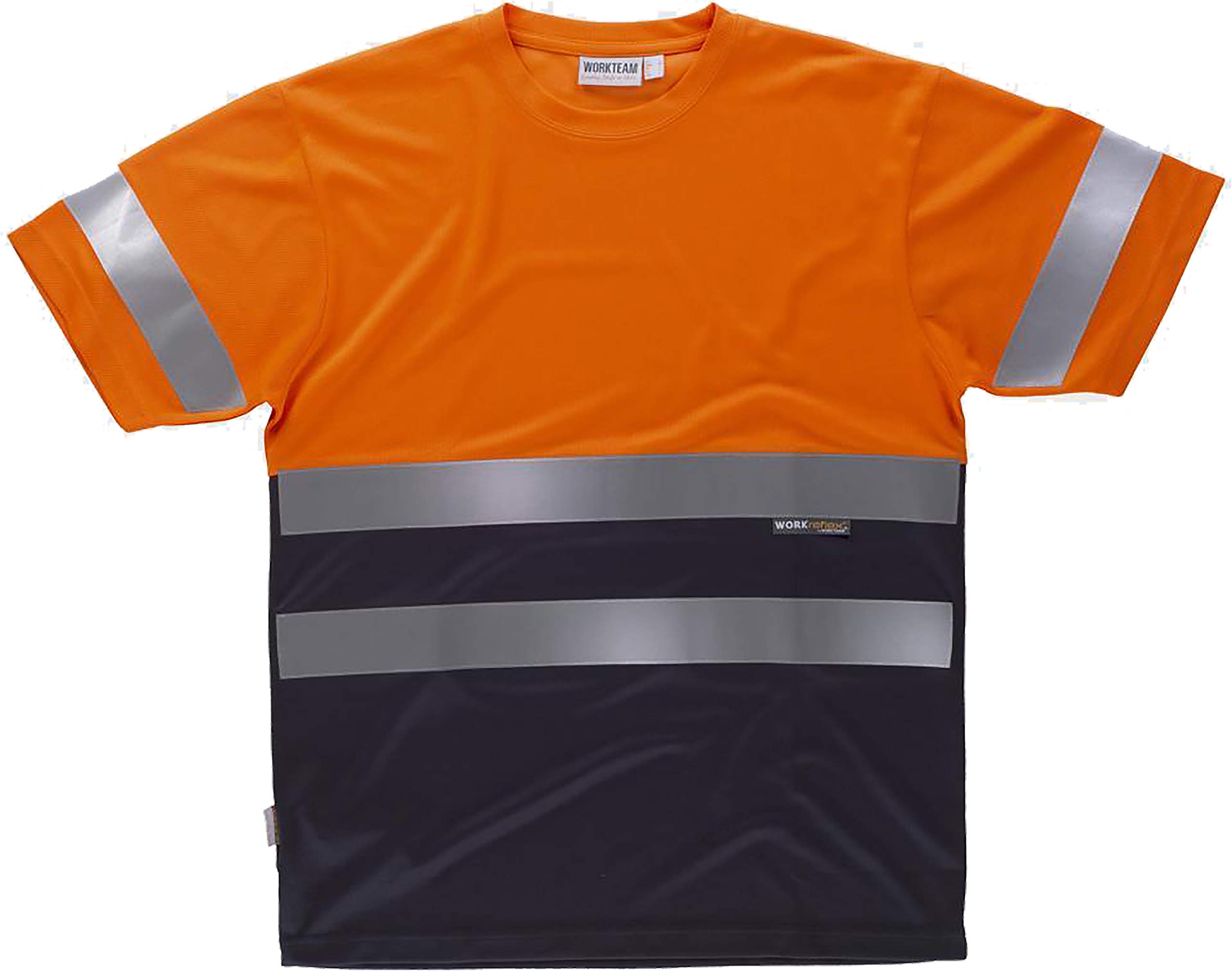 WORKTEAM Camiseta Manga Corta Alta Visibilidad EN ISO 20471 Tallas Grandes
