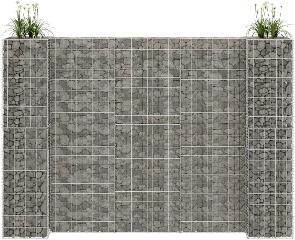 mewmewcat Hshaped gabion planter Gabion fence Mesh basket Stone