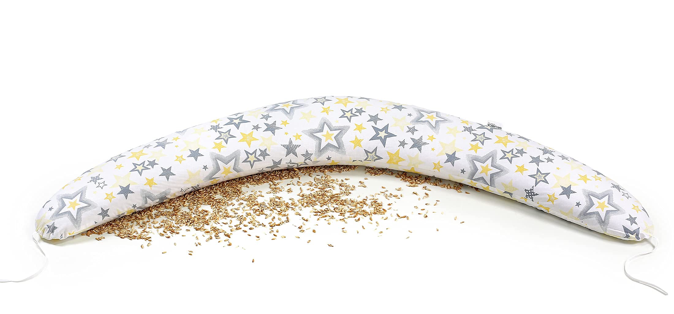 Cuscino Gravidanza per Dormire Cuscino Allattamento pula di Farro, Cuscino Maternita Federe Cuscino Cotone, Cuscino Neonato Multiuso 170 x 30cm