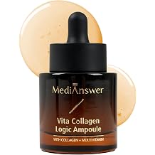 Vita Collagen Logic Ampoule - Korean Face Serum with 500Da French Collagen, Niacinamide, Glutathione, and Hyaluronic Acid for Firming, Elasticity, Improves Dull Skin, 1.01 fl. oz.