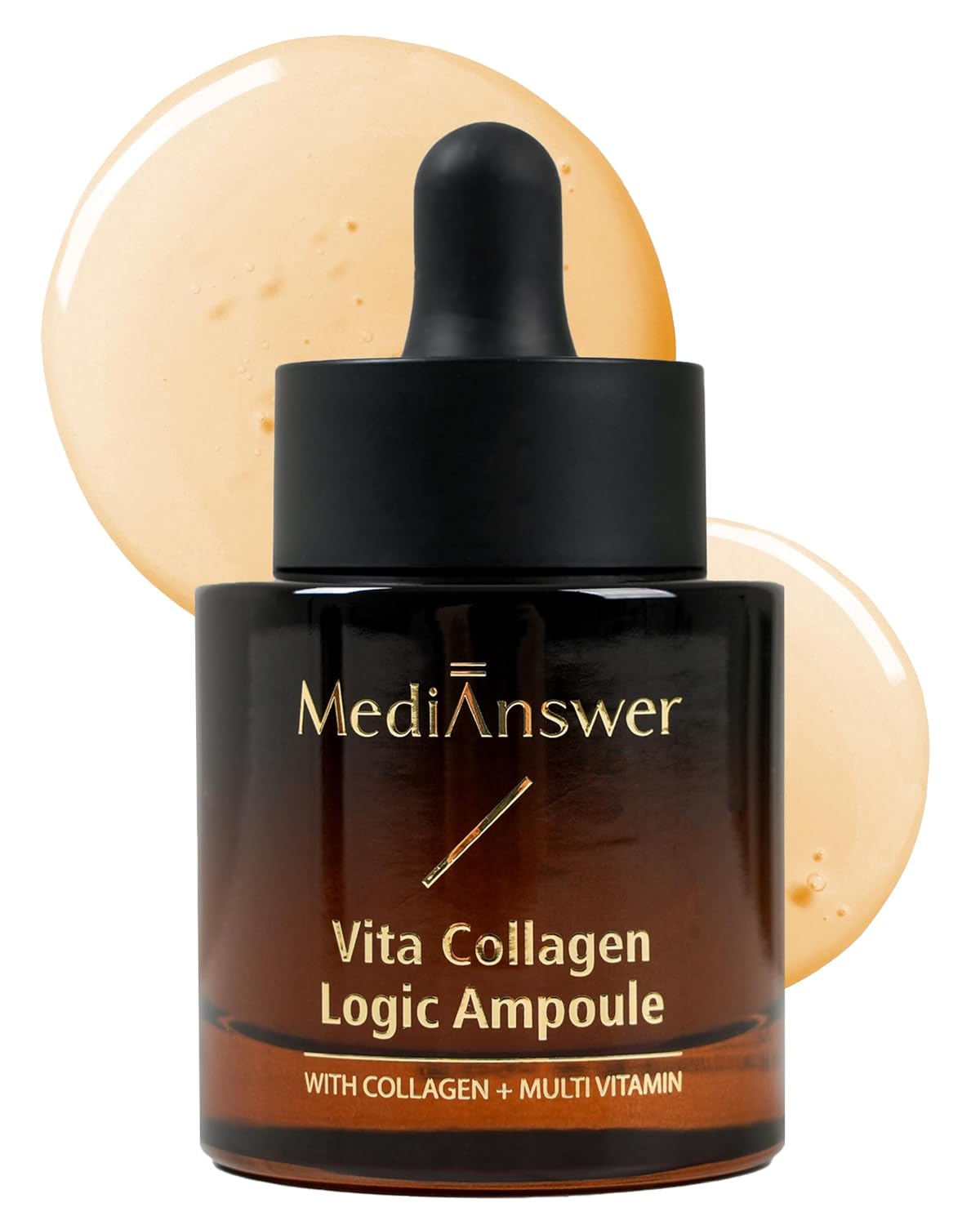 Vita Collagen Logic Ampoule - Korean Face Serum with 500Da French Collagen, Niacinamide, Glutathione, and Hyaluronic Acid for Firming, Elasticity, Improves Dull Skin, 1.01 fl. oz.