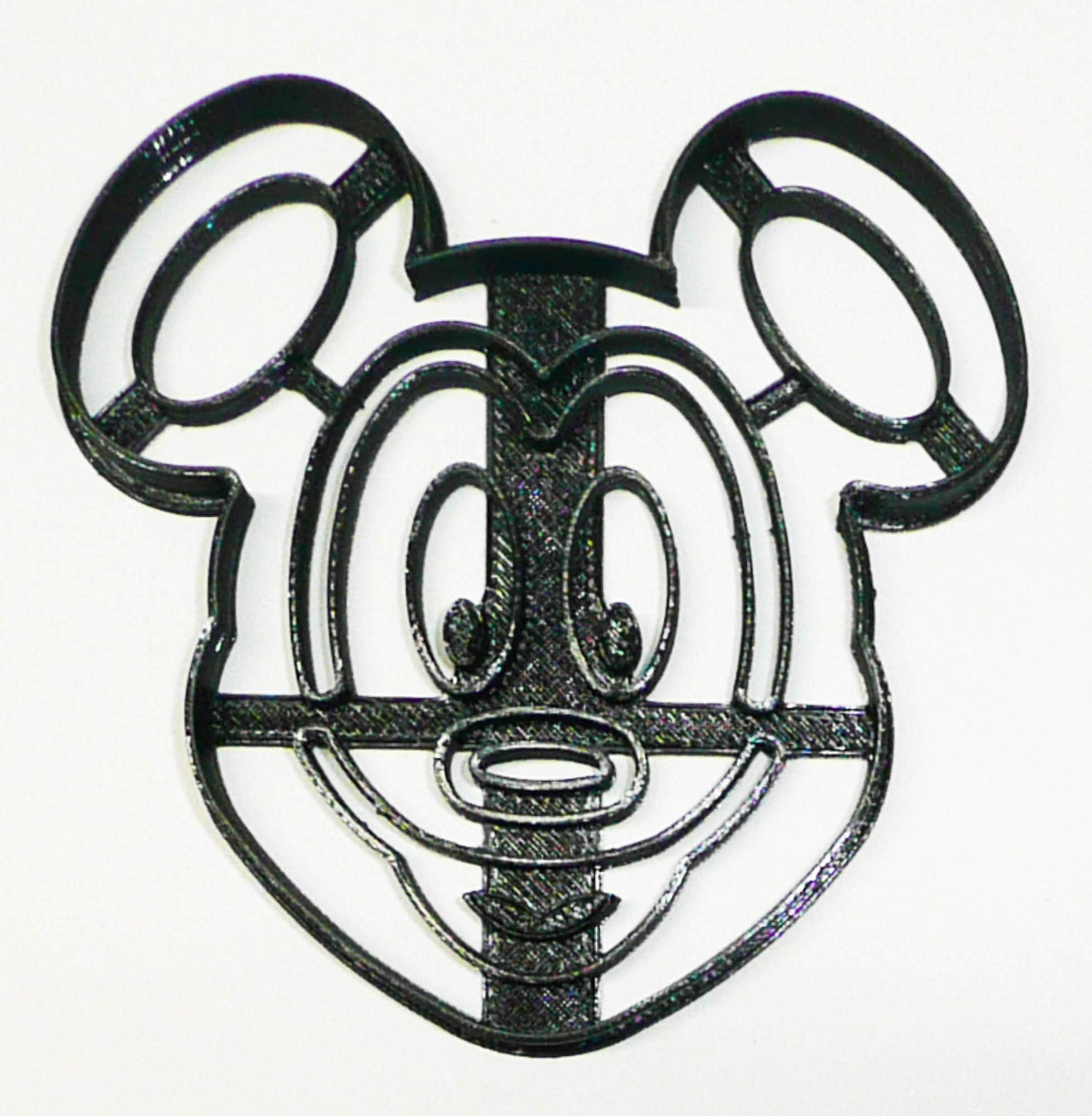 MICKEY MOUSE HEAD FACE WAFFLE BREAKFAST FOOD CARTOON CHARACTER SPECIAL OCCASION COOKIE CUTTER BAKING TOOL 3D PRINTED MADE IN USA PR3313