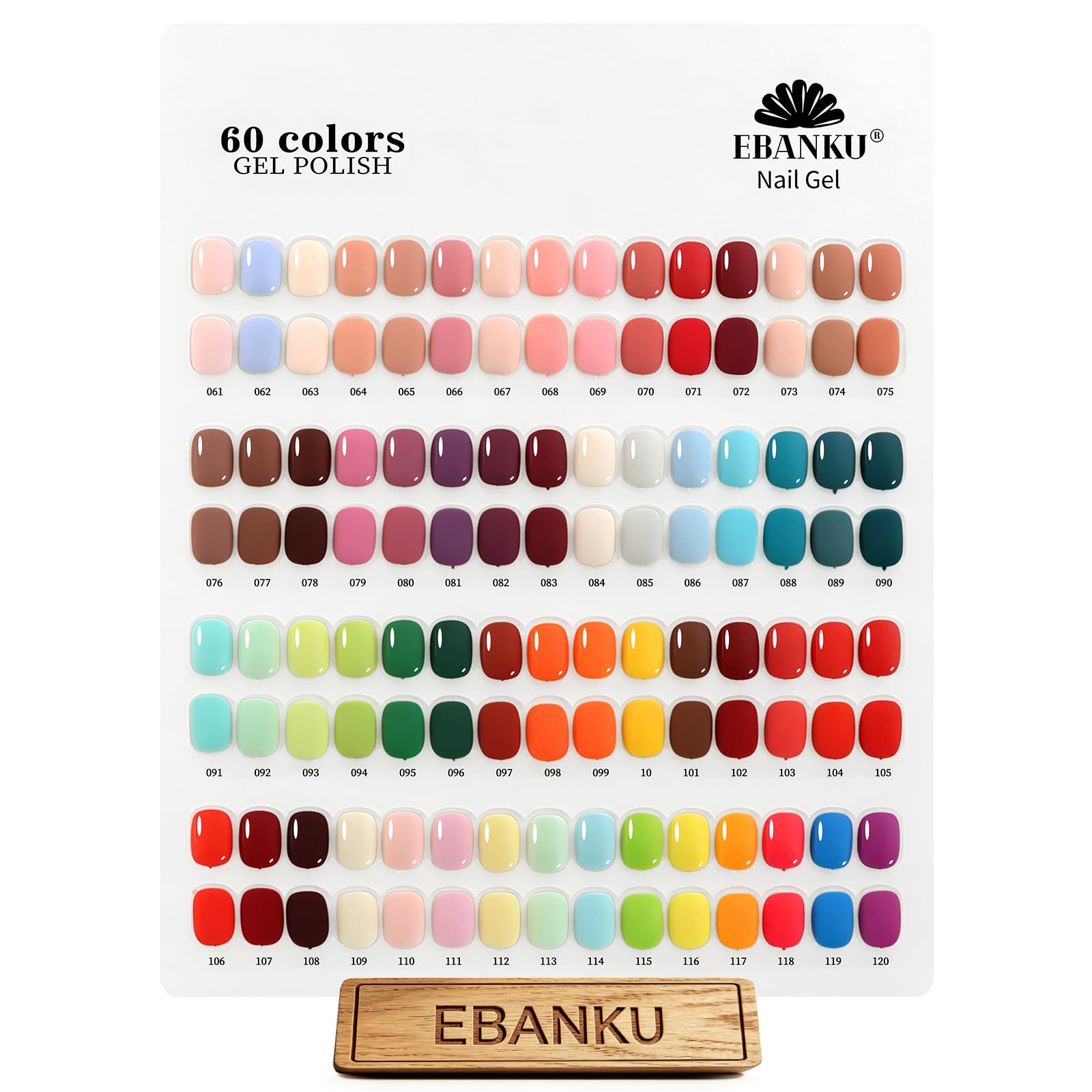 EBANKU Set di smalti gel per unghie in 60 colori, dello stesso colore, | flacone da 15 ml, smalto gel rimovibile naturale, per nail art, manicure, saloni di bellezza, fai da te a casa