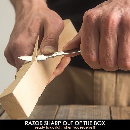 Miniatura 6 de BeaverCraft C17P - Cuchillo de tallado de madera para tallar, herramientas de tallado de madera, cuchillo para tallar carpintería, acero al carbono,