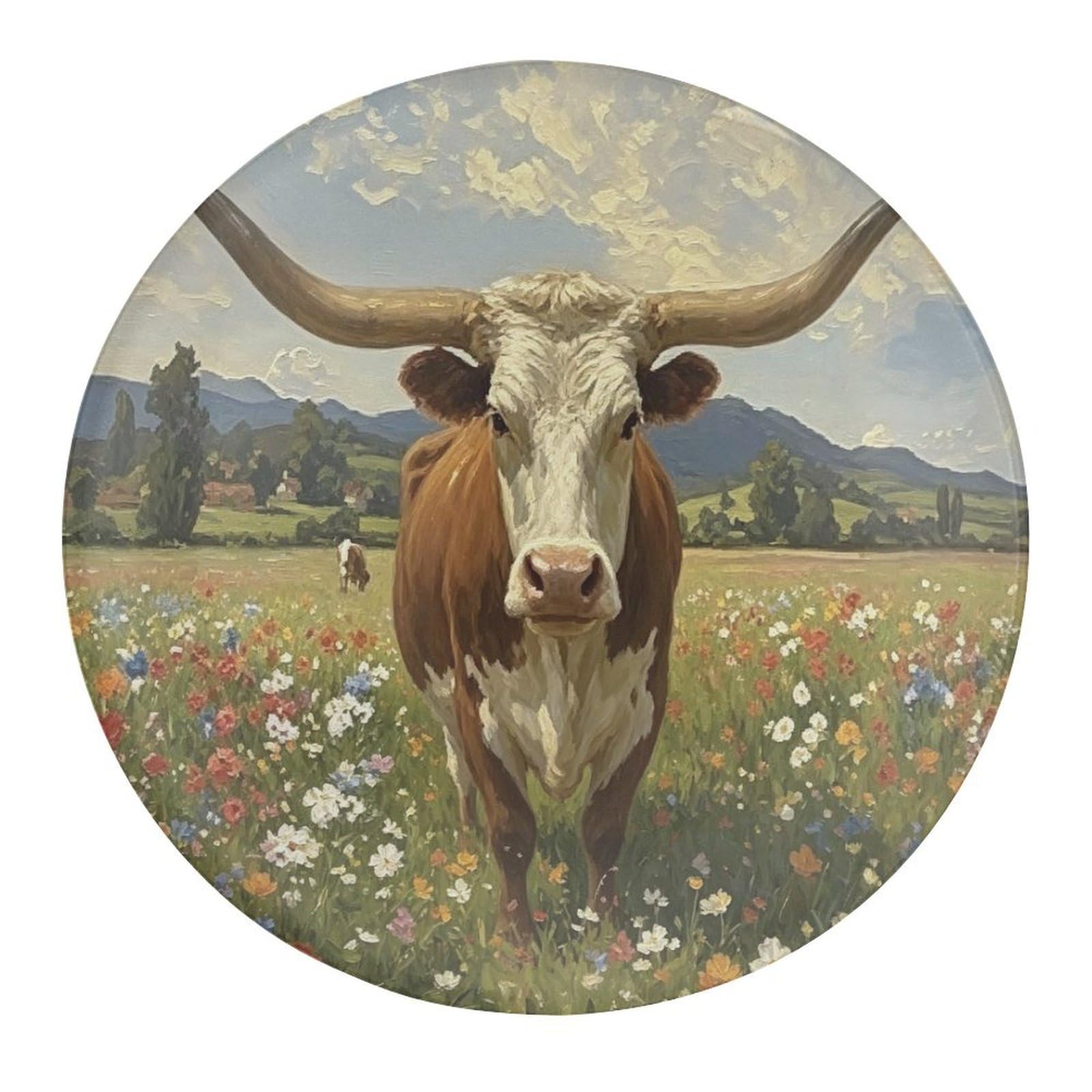 Fekiloot Style Longhorn Cow Refrigerator Magnet Fridge Magnet1 Pcs